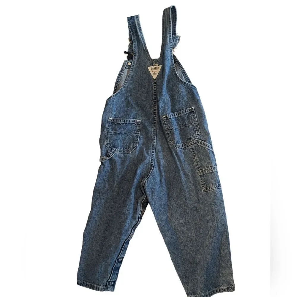 Oshkosh bgosh vintage denim blue‎ overalls size 4T